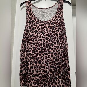 Torrid Pink and Black Leopard Print Tank Top